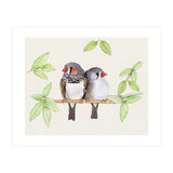 Sweet couple of zebra finches (Print Only) thumbnail