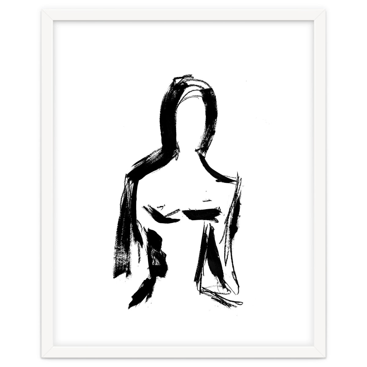 Abstract Monochrome Female Figure
