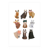 Horses in Glasses and Hats (Print Only) thumbnail