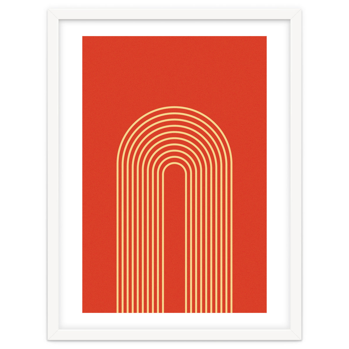 Rainbow Lines Mid Century Geometric Art
