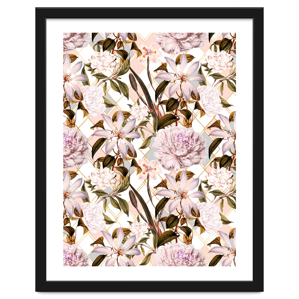 Pink flowering in geometric