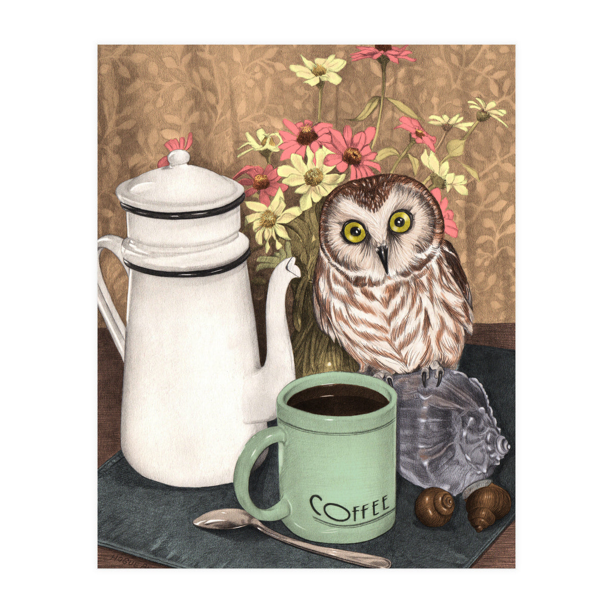 Coffee Owl (Print Only)