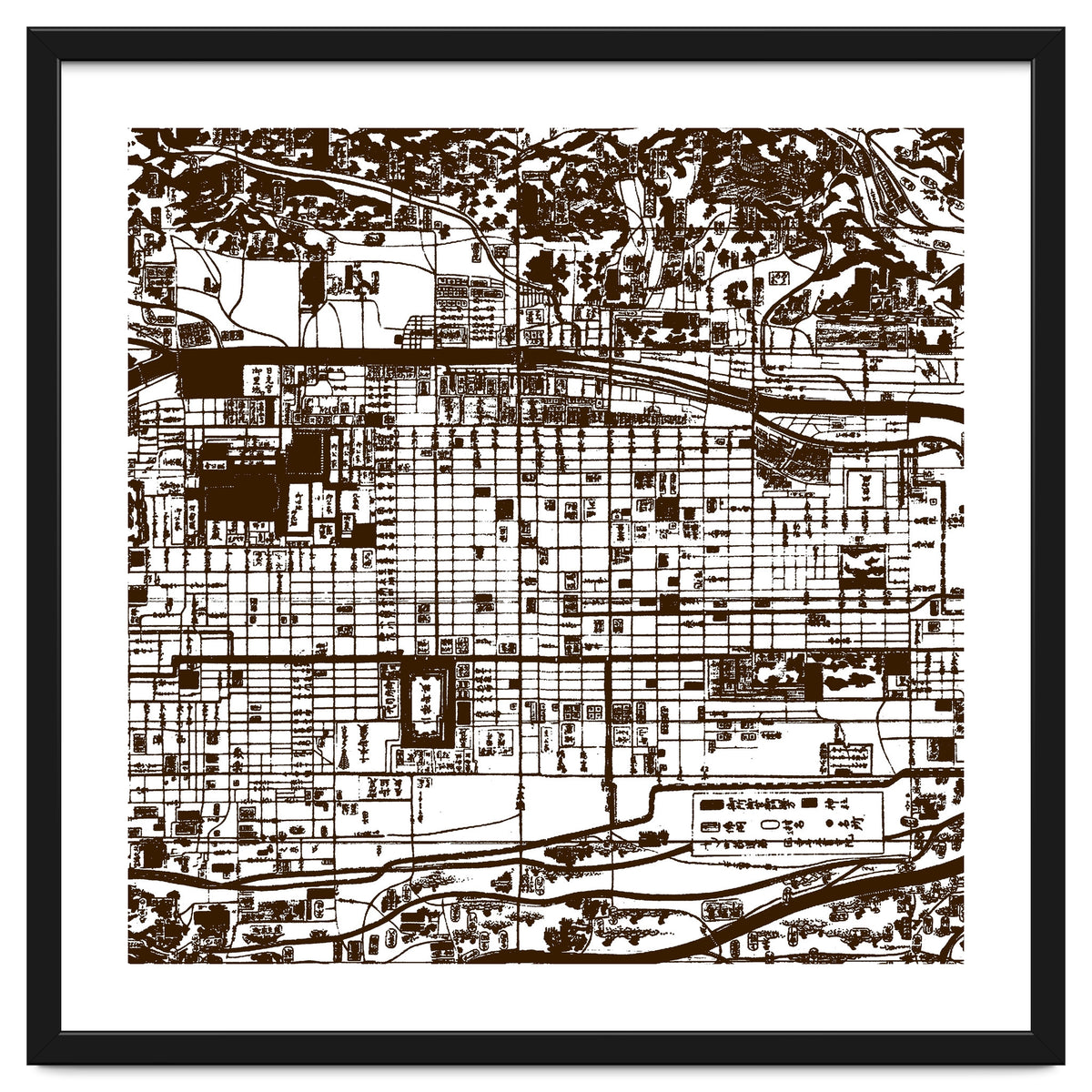 Antique Oriental Town Map