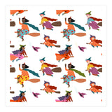 Tiny Witches Pattern (white Backgrownd) (Print Only) thumbnail