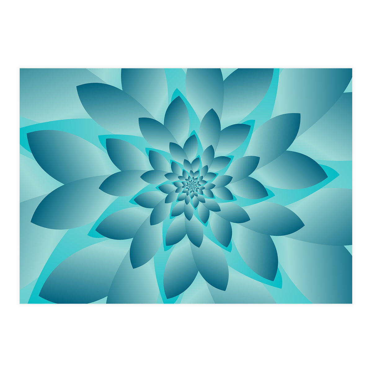 Abstract Modern Optical Illusion Floral Design Art (Print Only)