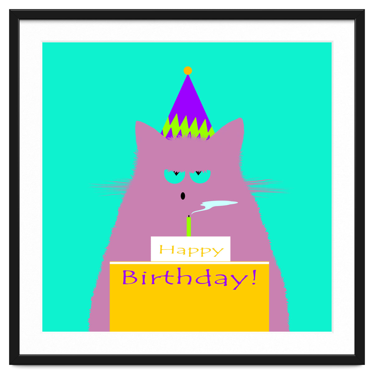 Birthday Lilac Cat