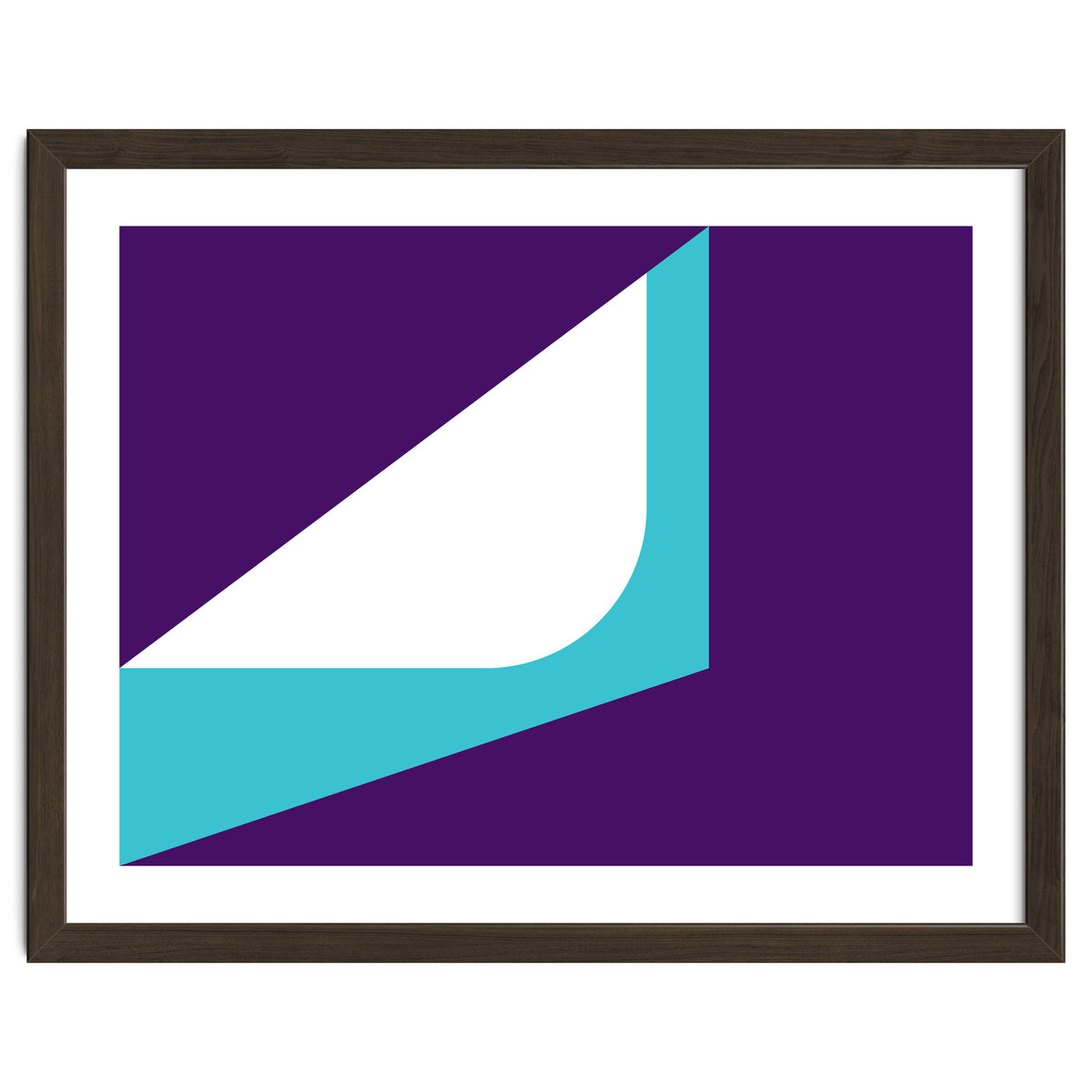 Geometric Shapes No. 22 - teal & purple