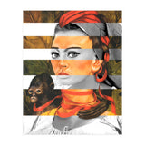 Frida Kahlo's Self Portrait with Monkey & Sophia Loren (Print Only) thumbnail
