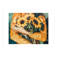 Holding Sunflowers (Print Only)
