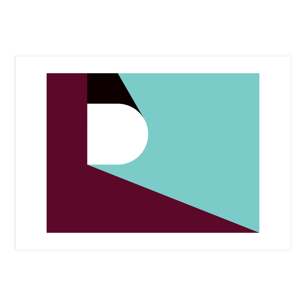 Geometric Shapes No. 82 - purple & teal (Print Only)