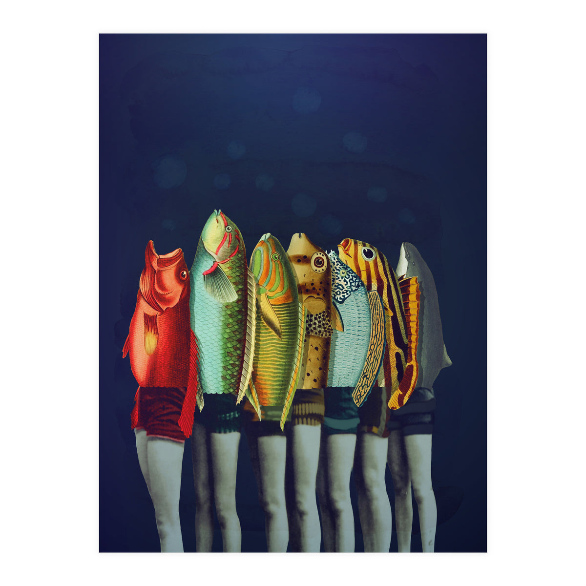 A Gaggle Of Reverse Mermaids (Print Only)