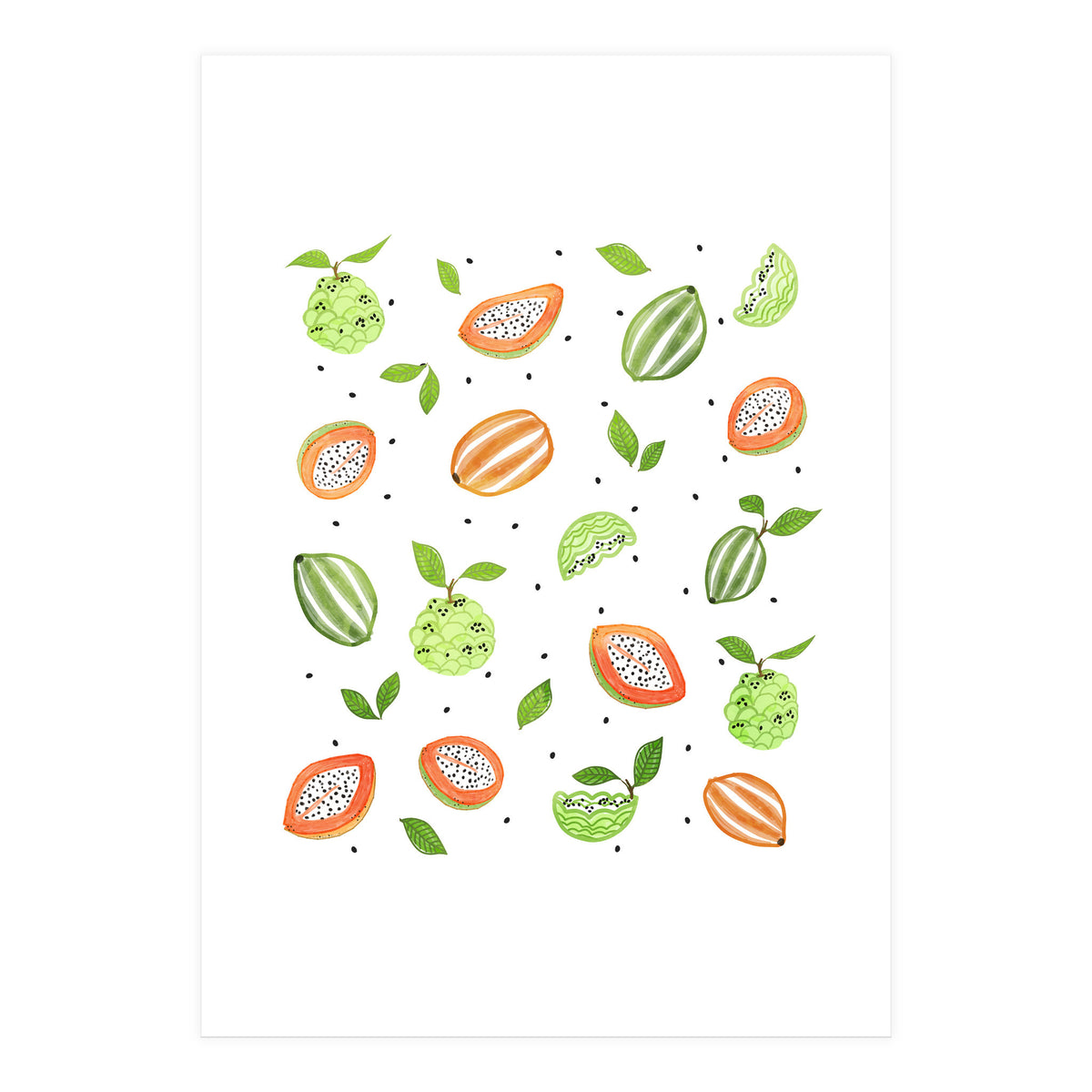 Papaya & Custard Apple (Print Only)