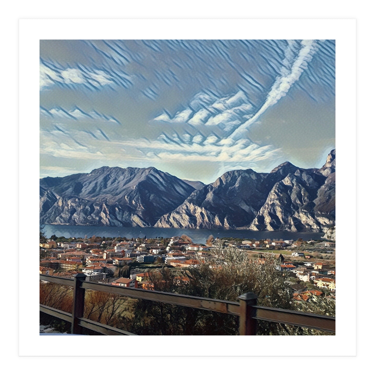 Side way to Lake Garda, Italy. (Print Only)