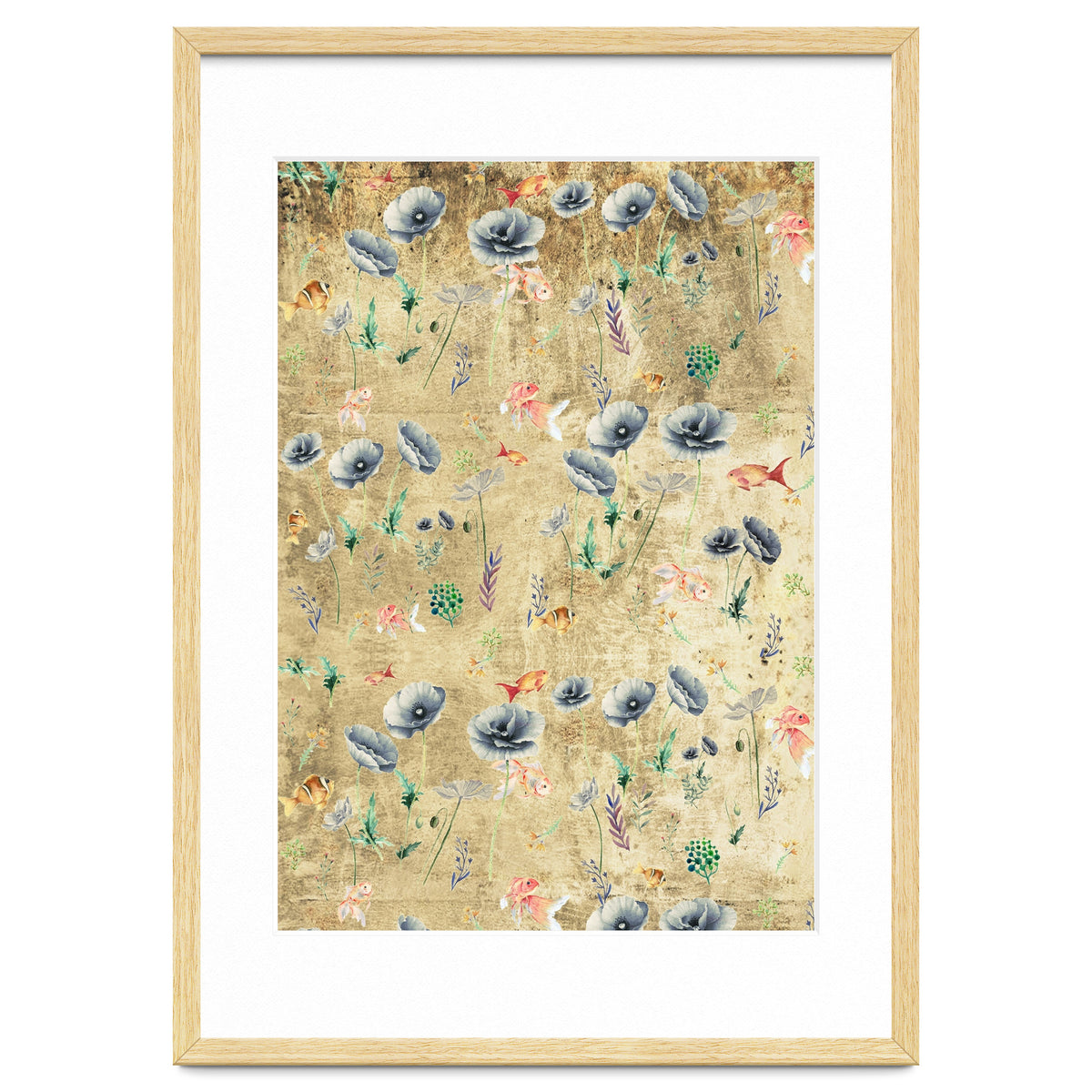 Fishes & Garden #Gold-plated