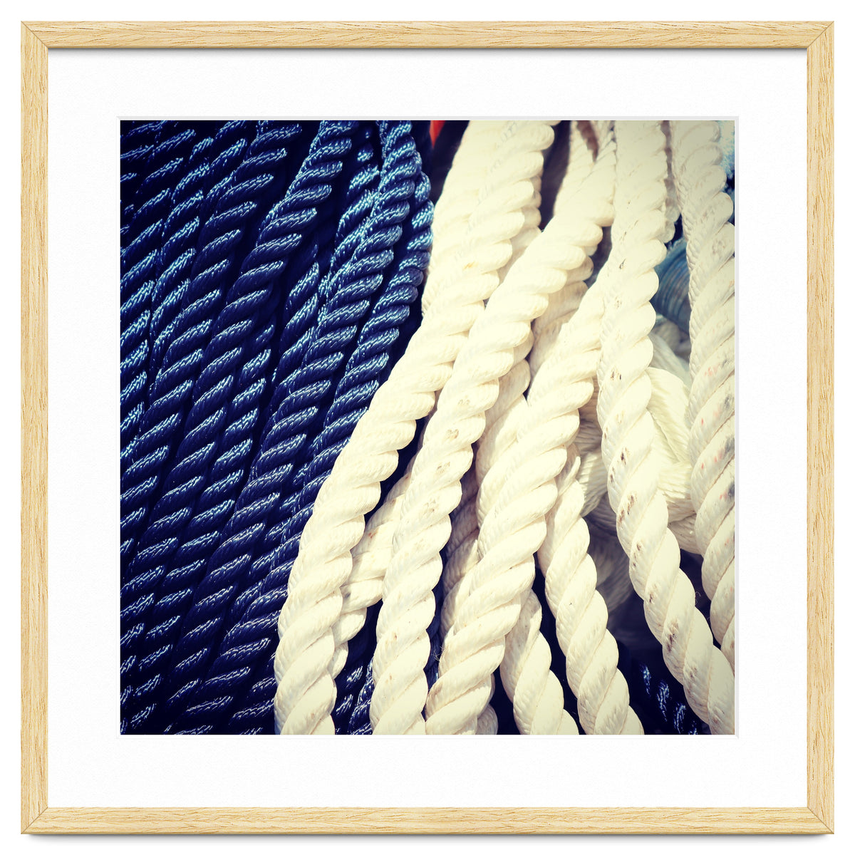 Blue and white fishing rope