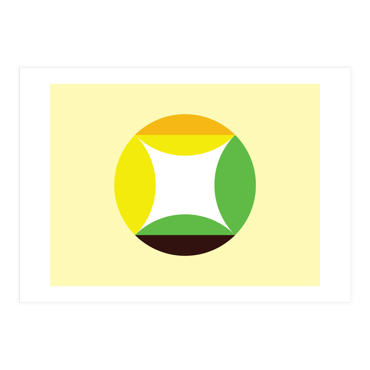 Geometric Shapes No. 21 - yellow, green & orange (Print Only)