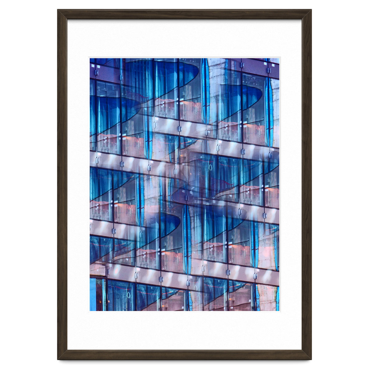 Blue Skyscraper Abstract