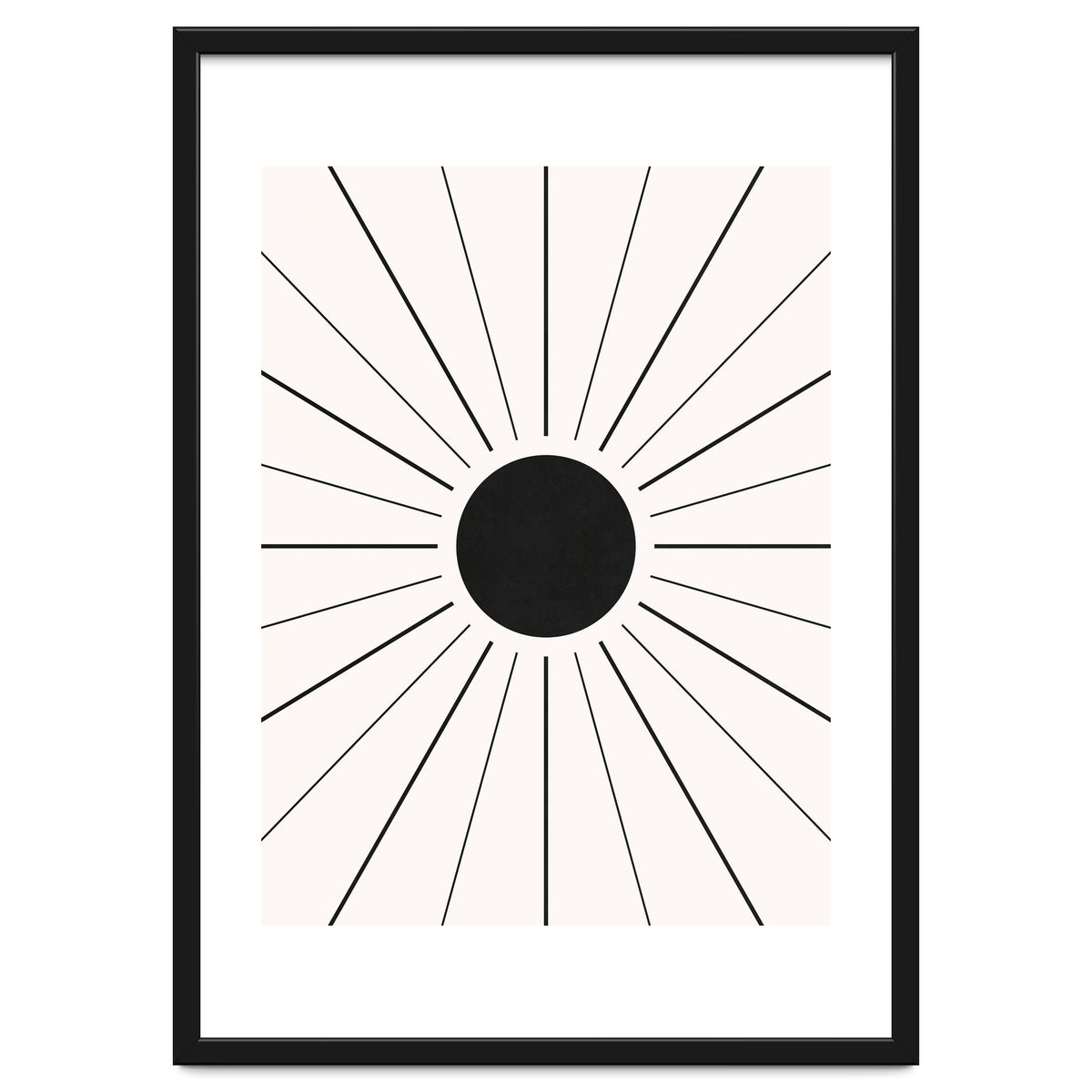 SUN IN LINES - BLACK