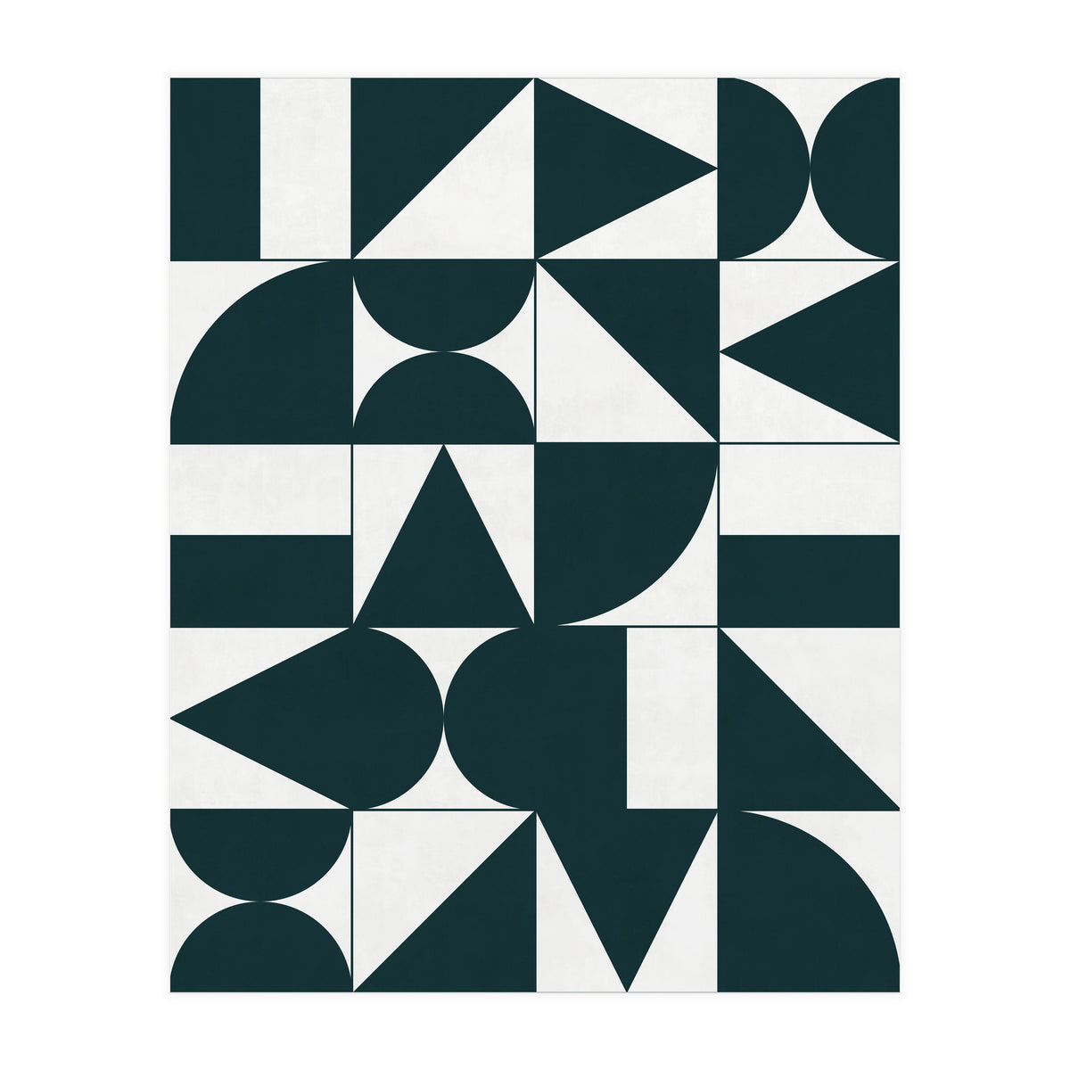 My Favorite Geometric Patterns No.17 - Green Tinted Navy Blue (Print Only)