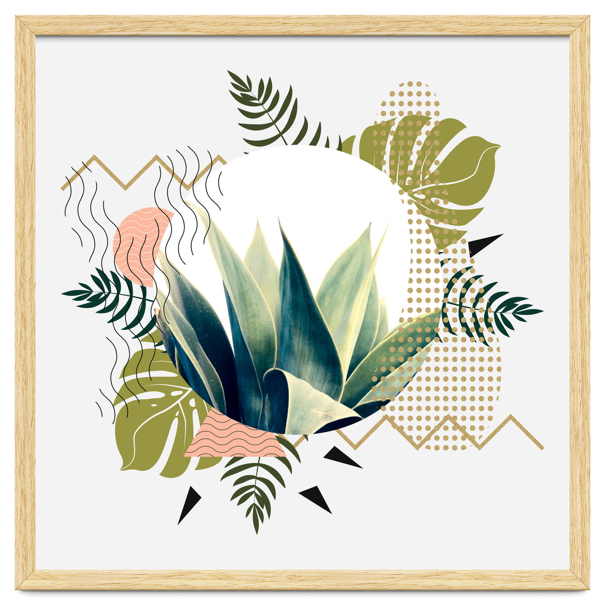 Abstract geometrical and botanical shapes