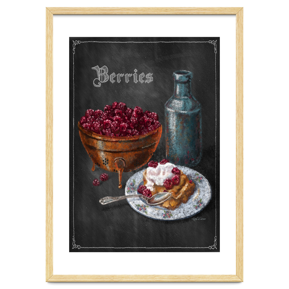 Berries Chalkboard Art