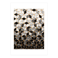 Marble Cubes - Black and White (Print Only)