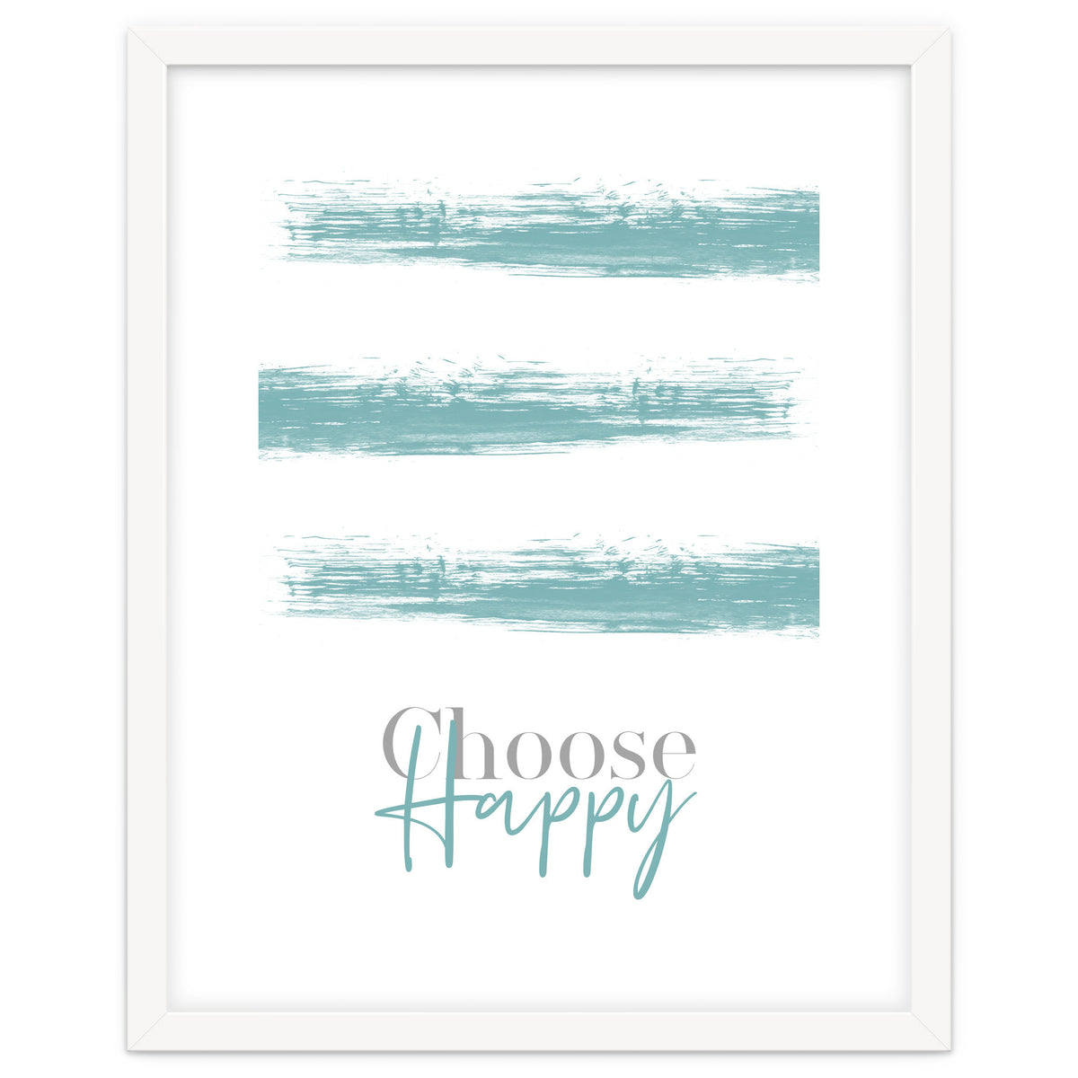 Text Art CHOOSE HAPPY | turquoise