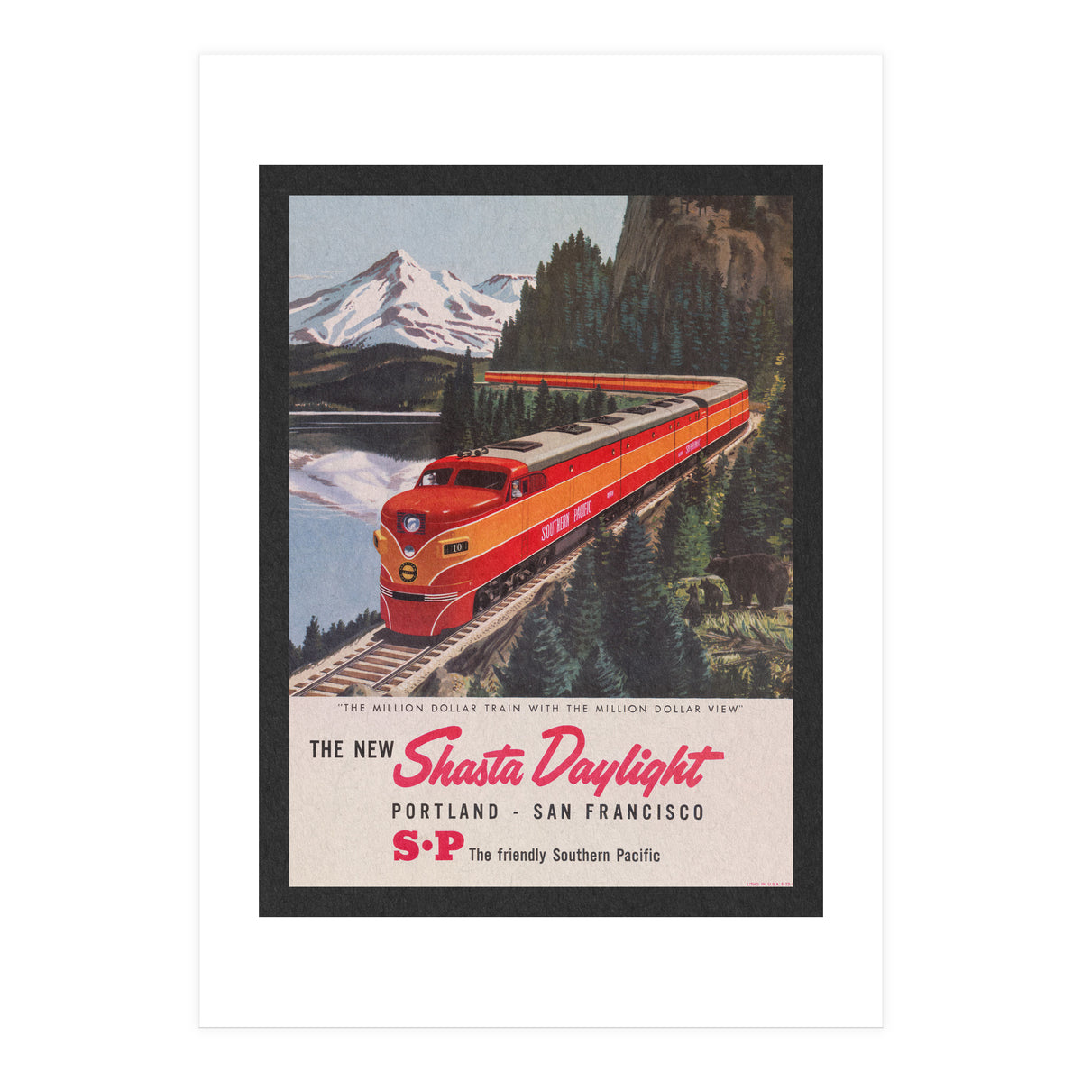 The New Shasta Daylight Train Advertisement (Print Only)