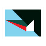 Geometric Shapes No. 45 - red, blue, green & black (Print Only) thumbnail