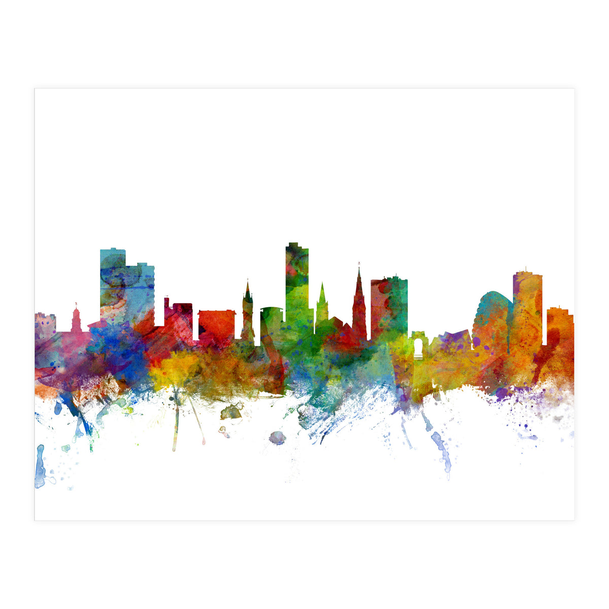 Leicester England Skyline (Print Only)