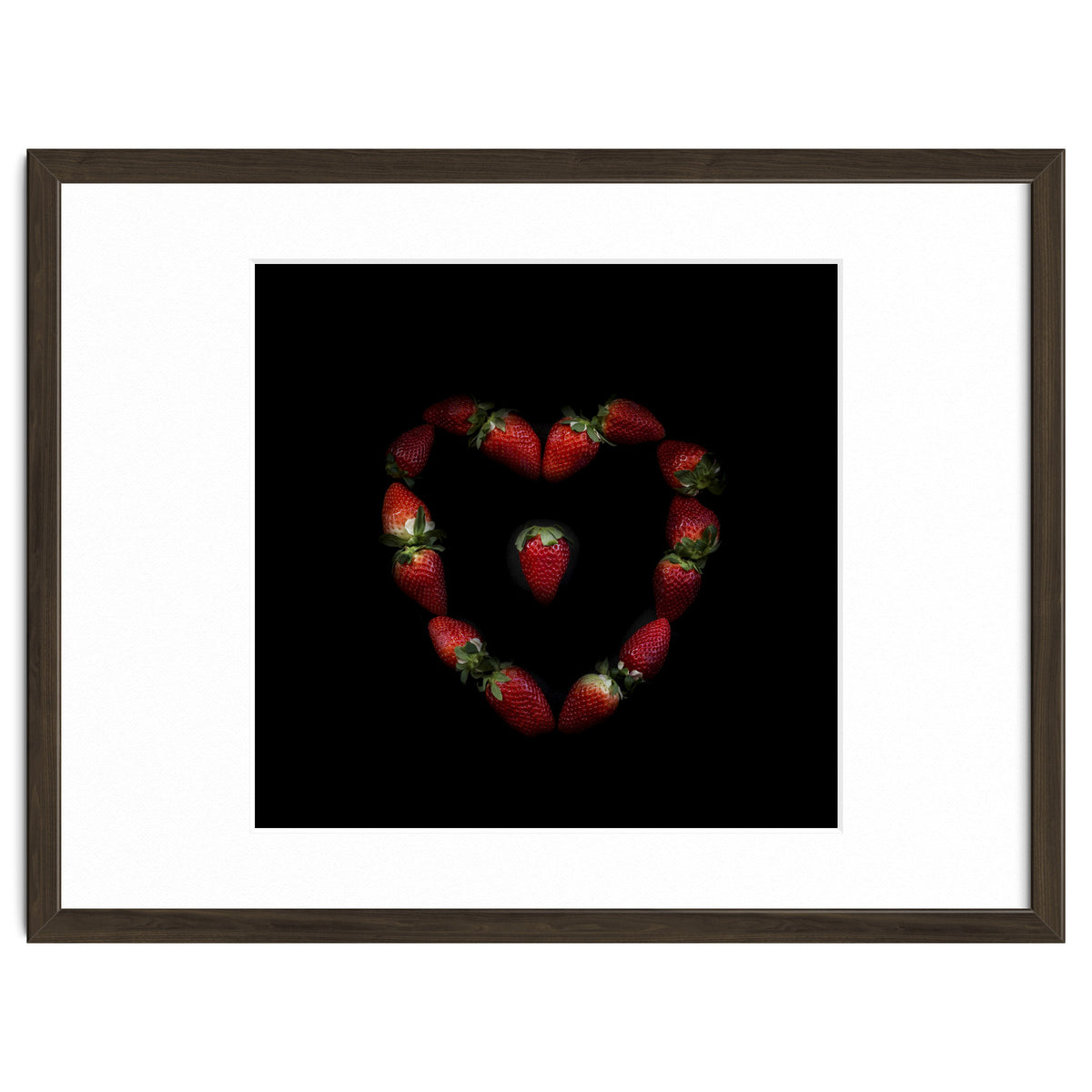 Heart of strawberries