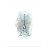 Watercolor Art Eiffel Tower | turquoise (Print Only) thumbnail
