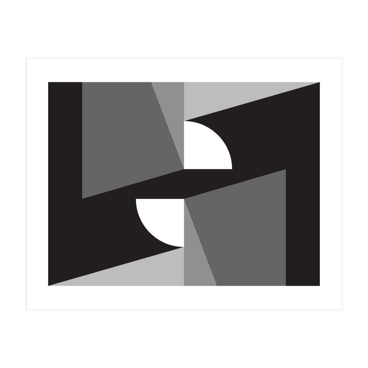 Geometric Shapes No. 11 - monochrome (Print Only)