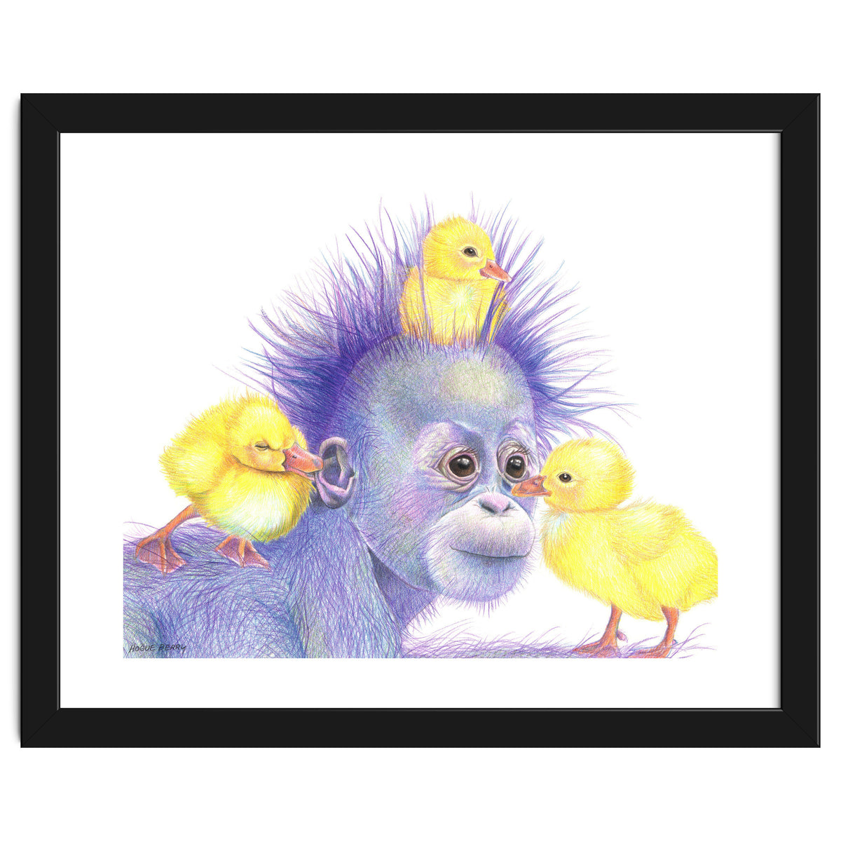 Purple Orangutan and Ducks