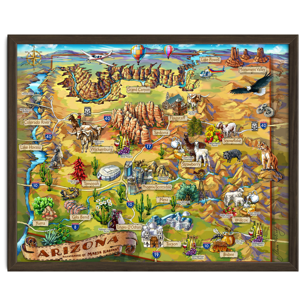 Arizona Illustrated Map