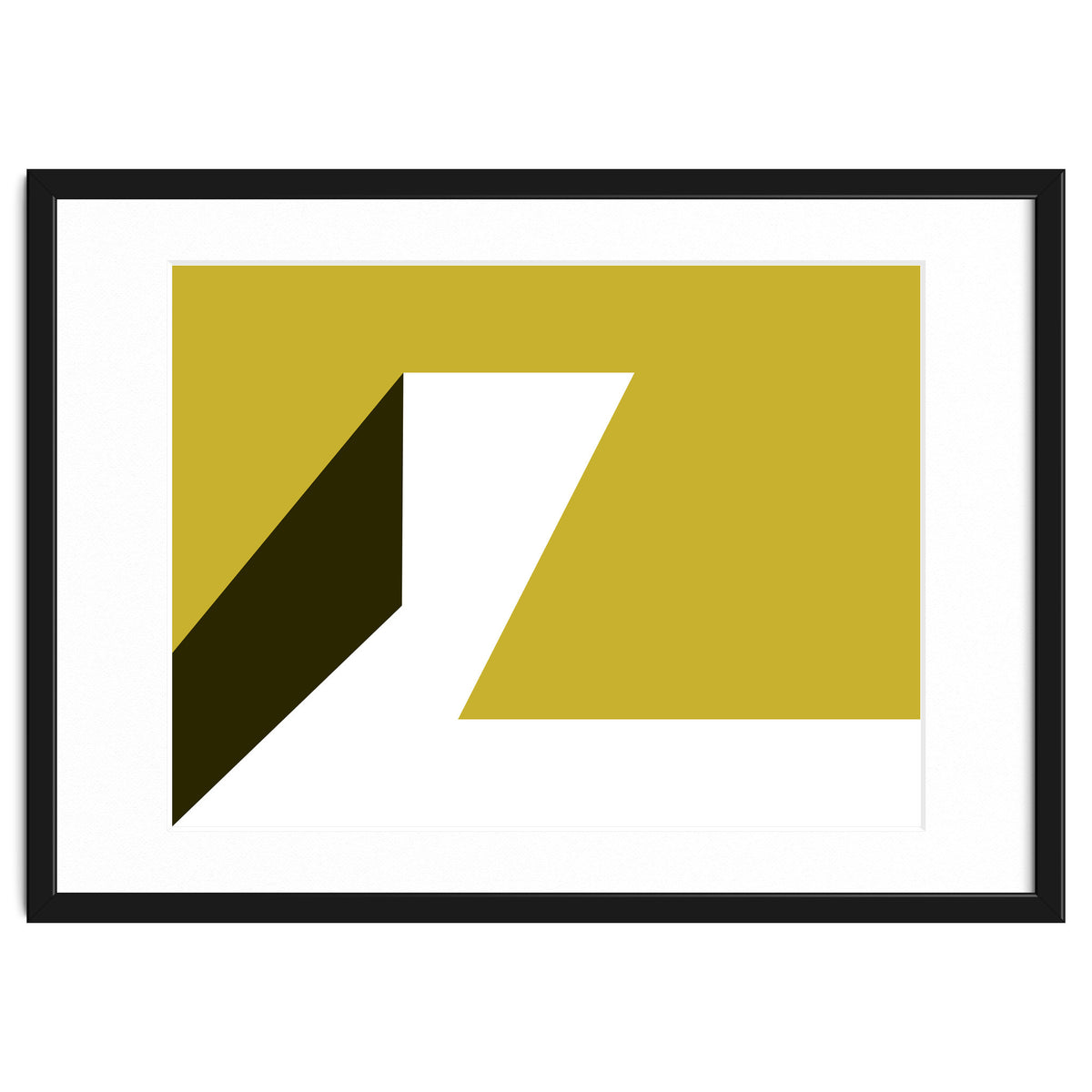 Geometric Shapes No. 78 - mustard, black & white