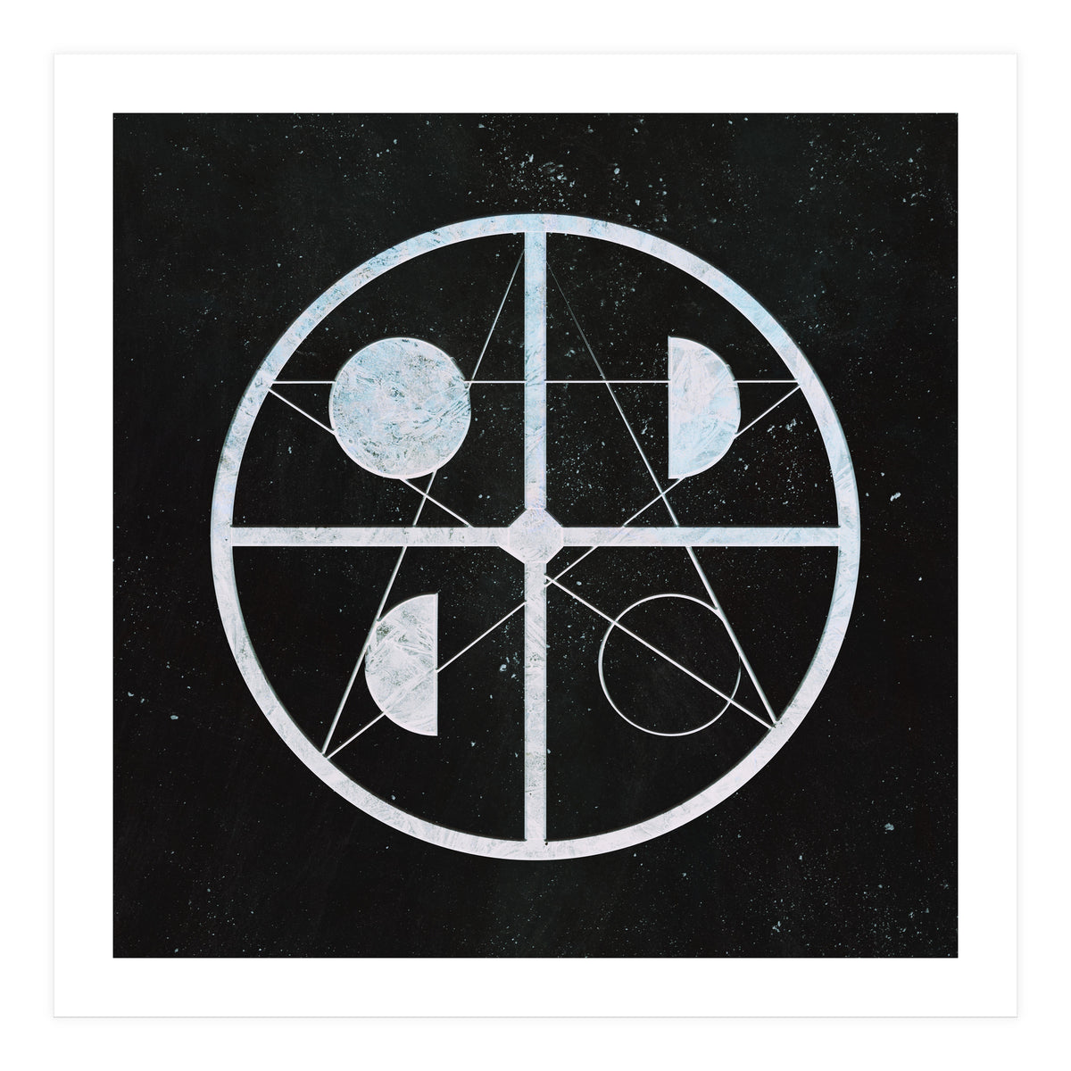Pentagram moon phases (Print Only)