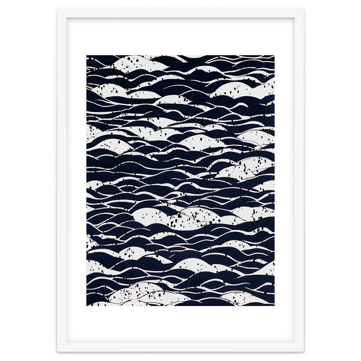 Rain, Abstract Storm Black & White, Monochromatic Line Art Sketch, Simple Eclectic Painting