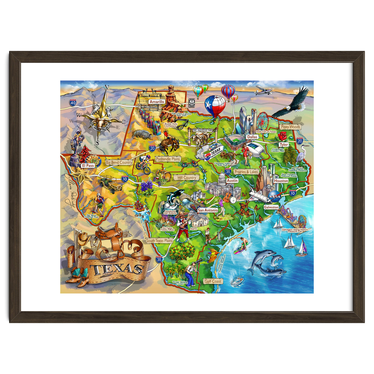 Texas Illustrated Map