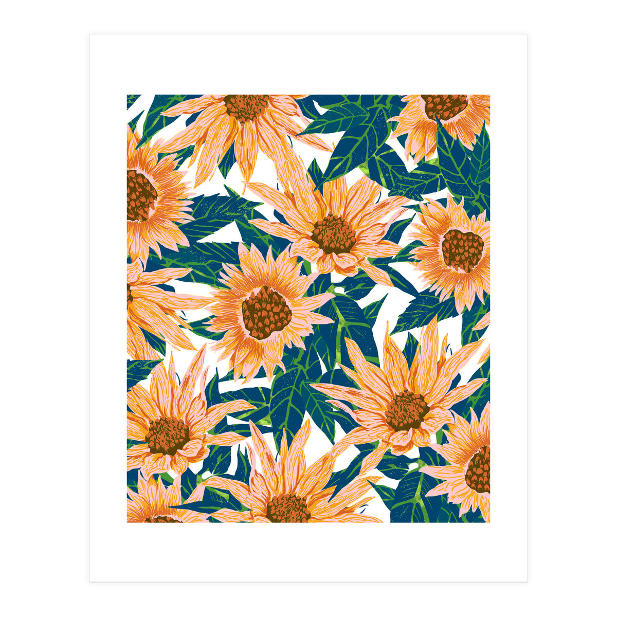 Blush Sunflowers (Print Only)