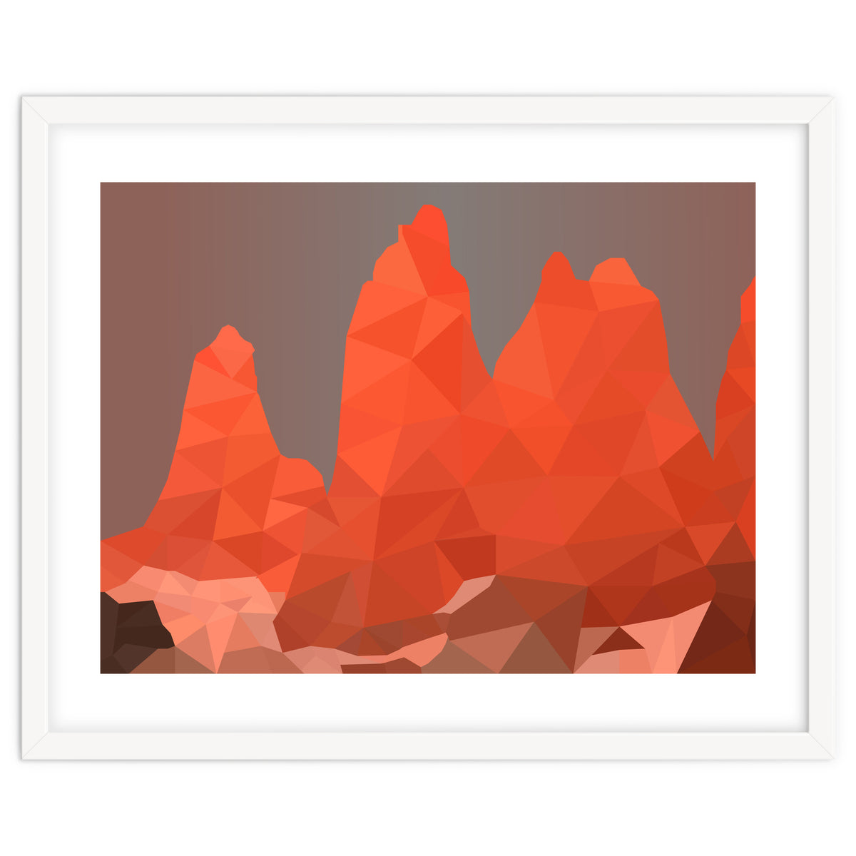 Torres Del Paine National Park Low Poly Art