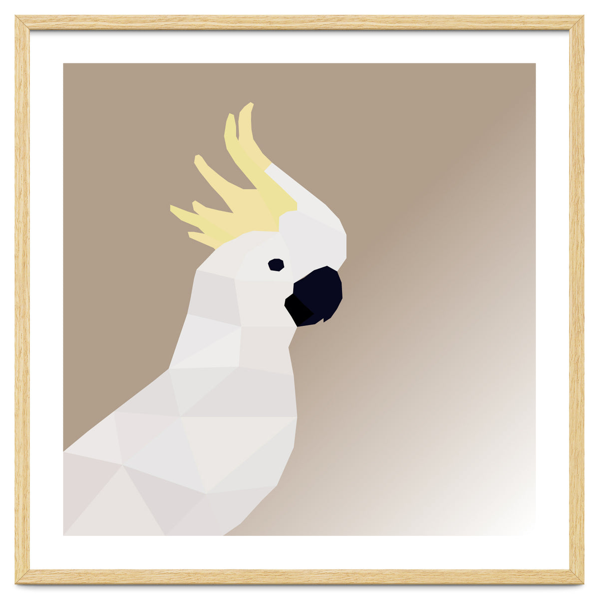 Cockatoo Bird Low Poly Art