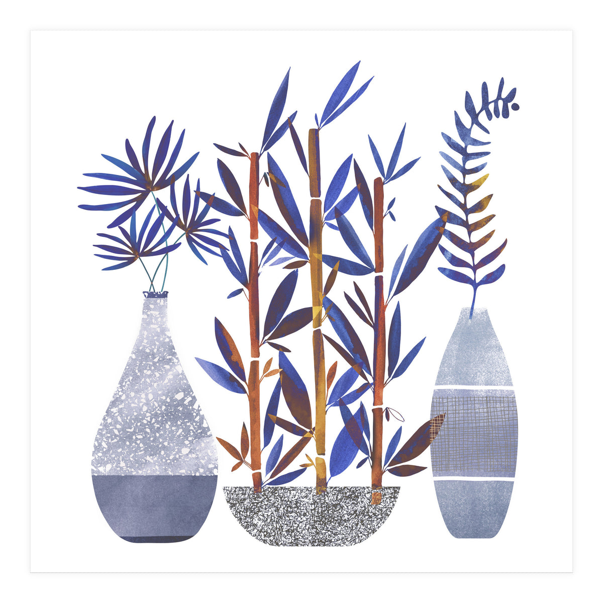 Indigo Flora Trio (Print Only)