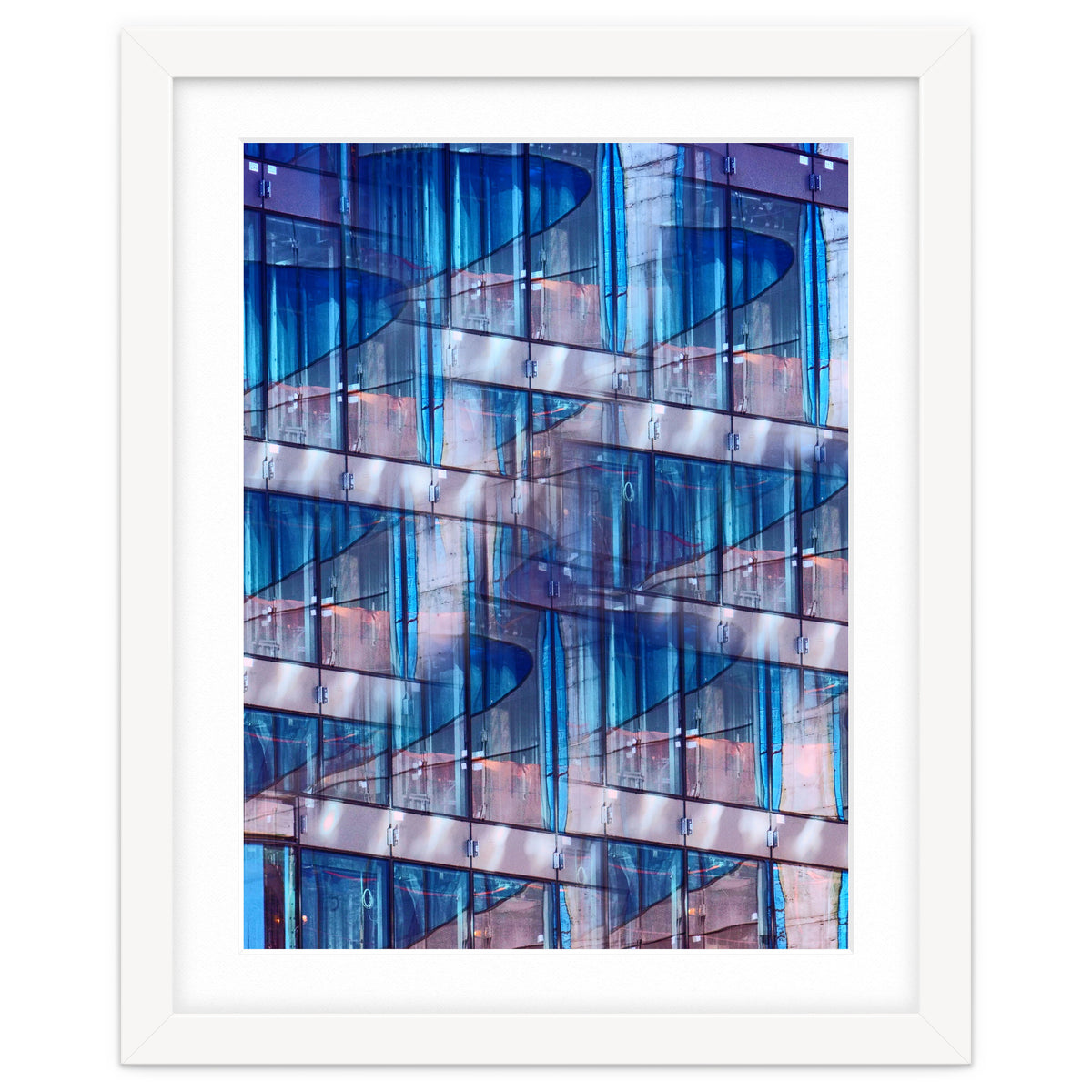 Blue Skyscraper Abstract