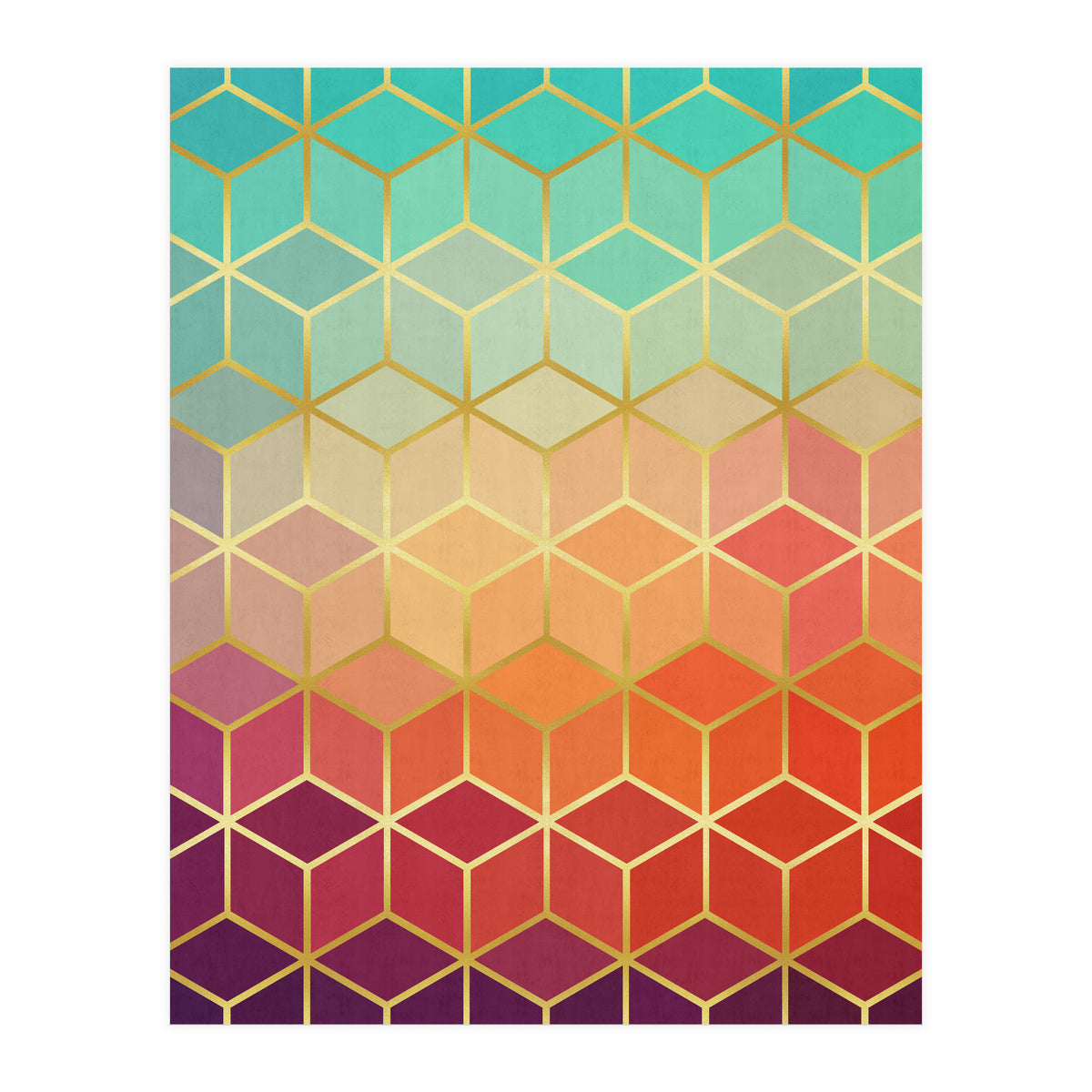 Colorful and golden pattern II (Print Only)