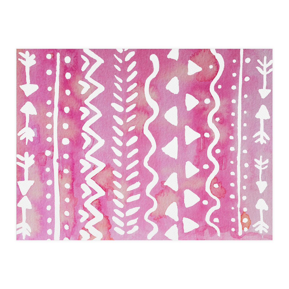 Abstract boho tribal pattern in pink (Print Only)