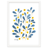 Springtime Floral | Blue and Yellow