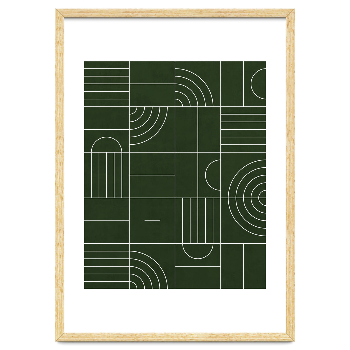My Favorite Geometric Patterns No.24 - Deep Green