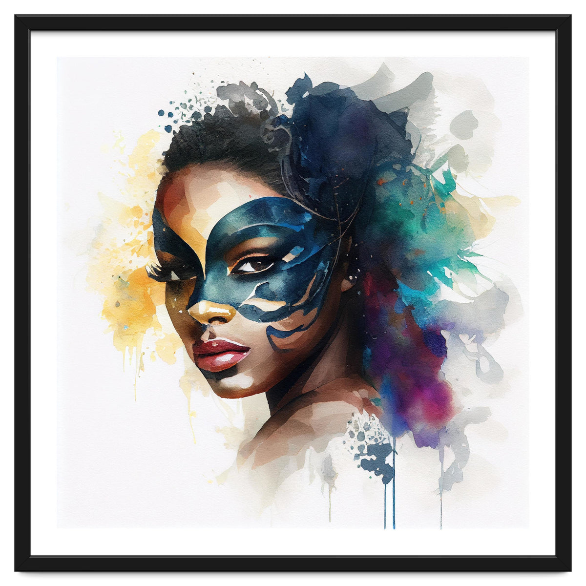 Watercolor Carnival Woman #5