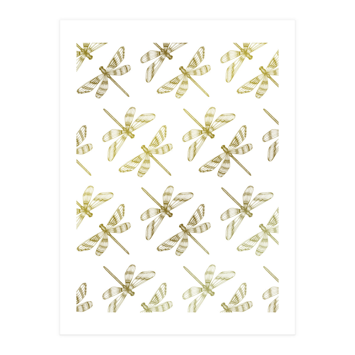 Golden Dragonflies (Print Only)